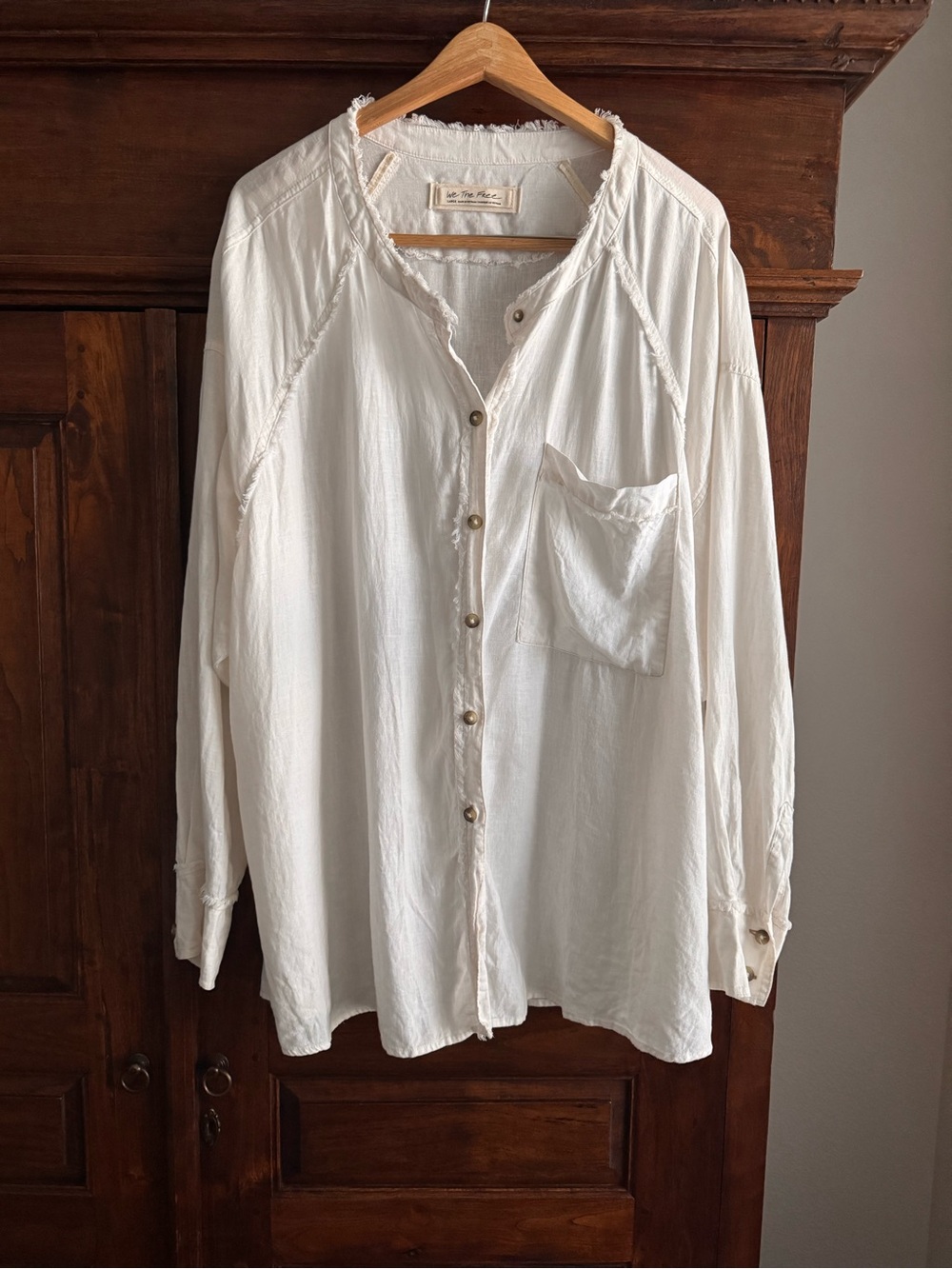 We the Free People Keep it Simple Button Down Top Large